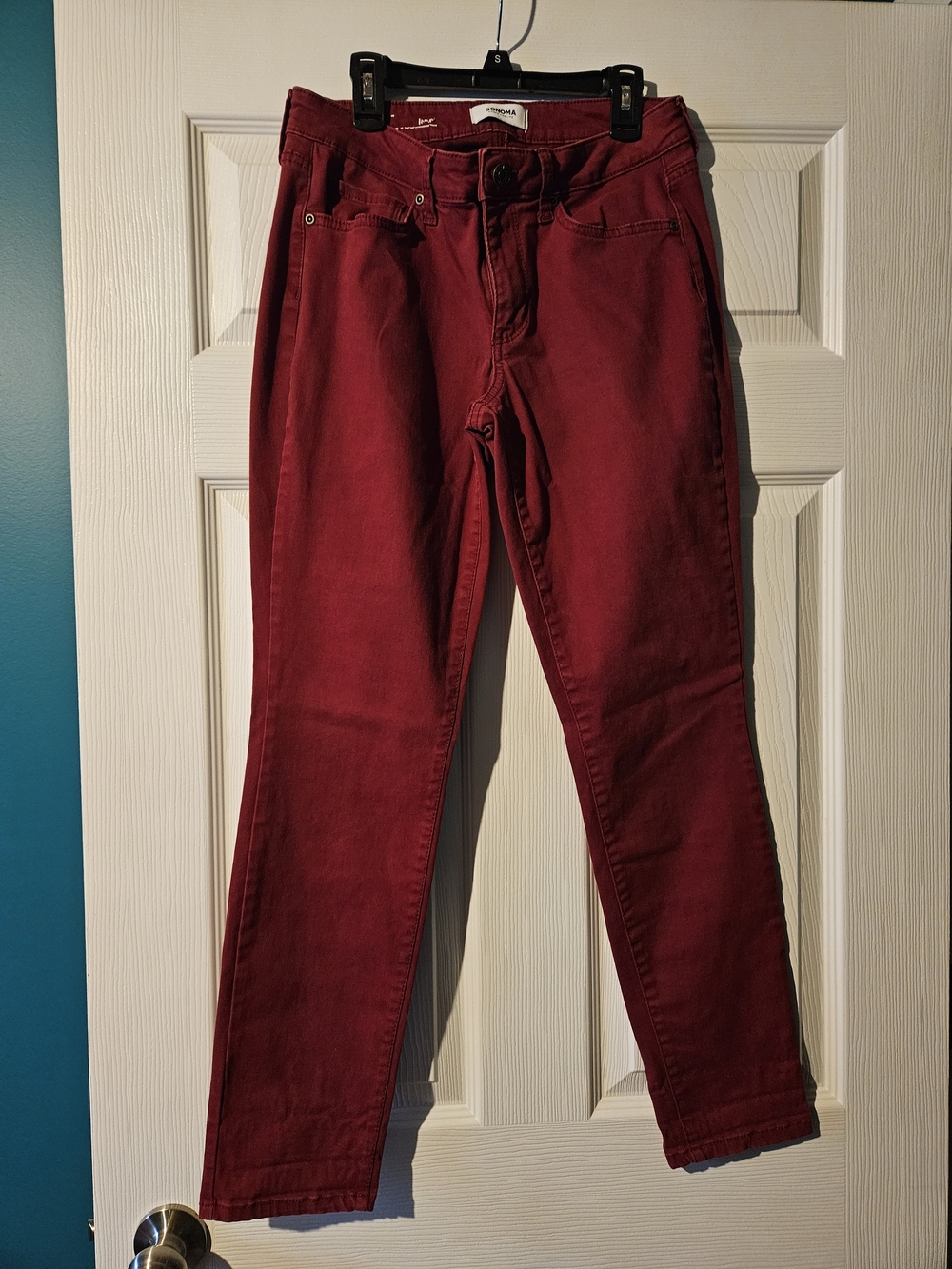 Sonoma Red Ankle Jeans